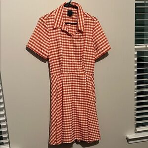 Gabby Skye Red Checkered Mini Dress